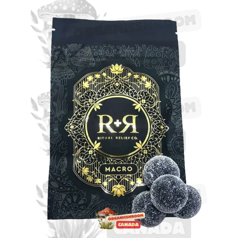 Indulge in the tantalizing blend of cherry cola flavor and potent benefits with Ritual Relief Cherry Cola Mega Macrodose Chews, available at Organic Shroom Canada, your trusted Ottawa mushroom dispensary.