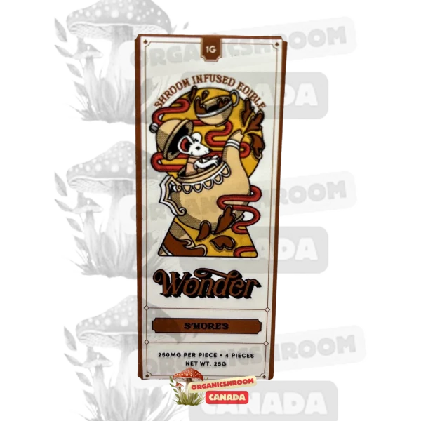 Treat yourself to the irresistible taste of s'mores combined with premium psilocybin mushrooms with our Wonder Psilocybin S'mores Chocolate Bar, available magic mushroom for sale at Organic Shroom Canada.