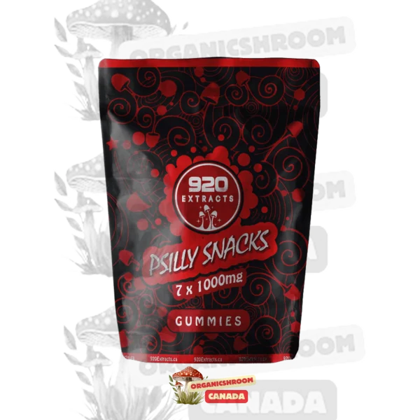 Dive into a delightful experience with 920 Extracts Psilly Snacks Gummies, available at Organic Shroom Canada, a premium shroom dispensary to buy magic mushroom edibles today.