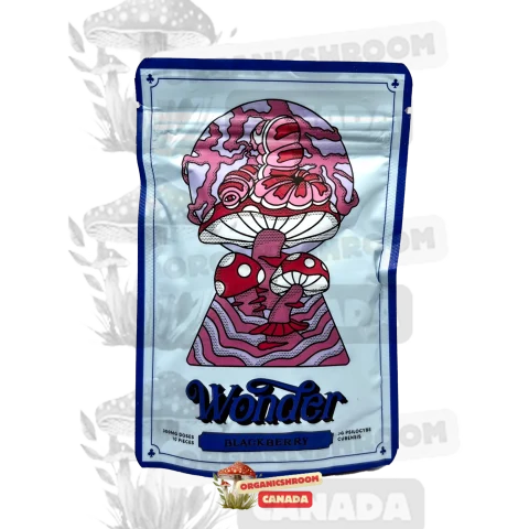 Immerse yourself in the luscious flavor of blackberry infused with premium psilocybin mushrooms with our Wonder Psilocybin Blackberry Gummies, available at Organic Shroom Canada, your trusted magic mushroom dispensary.