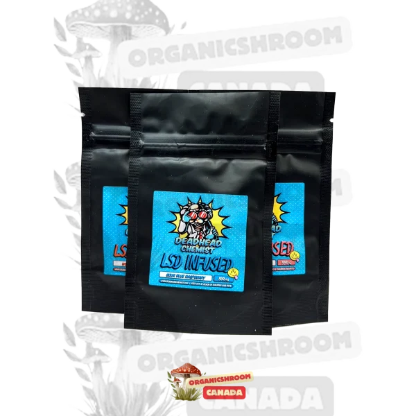 Indulge in the enchanting experience of LSD Edible 100ug Sour Blue Raspberry from Deadhead Chemist, available at Organic Shroom Canada, your premier mushroom store for ordering shrooms online.