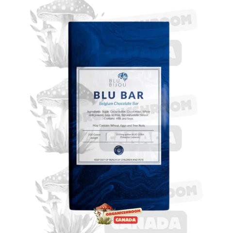 Delve into the realm of psychedelic exploration with our Blu Bijou Psilocybin Chocolate Bar, available for convenient order shrooms online at Organic Shroom Canada.