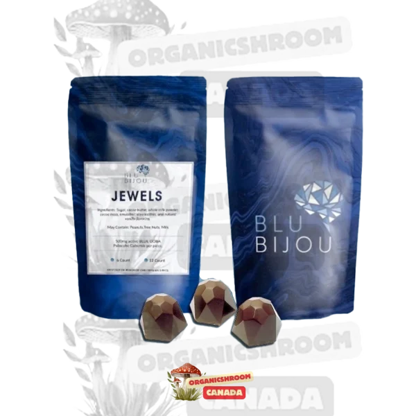 Experience a decadent fusion of flavor and psychedelic exploration with Blu Bijou Psilocybin Chocolate Jewels, available at Organic Shroom Canada, a trusted source to buy magic mushrooms online.