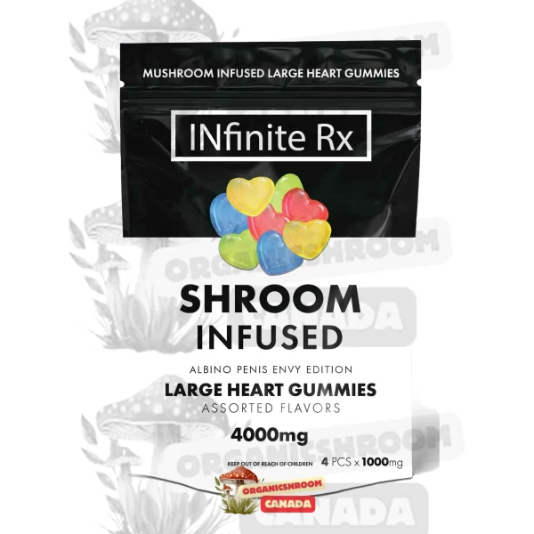 Experience the unique potency of the Albino Penis Envy Edition infused with premium shrooms through our Infinite RX Shroom-Infused Albino Penis Envy Edition, available at Organic Shroom Canada, the top destination to order shrooms online.